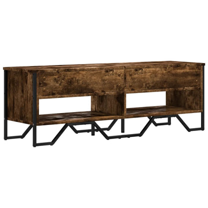 TV Cabinet Smoked Oak 122x34x41 cm Engineered Wood
