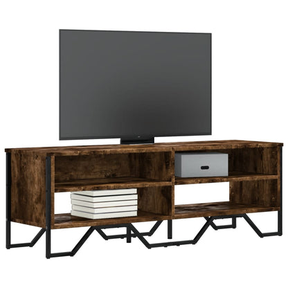 TV Cabinet Smoked Oak 122x34x41 cm Engineered Wood