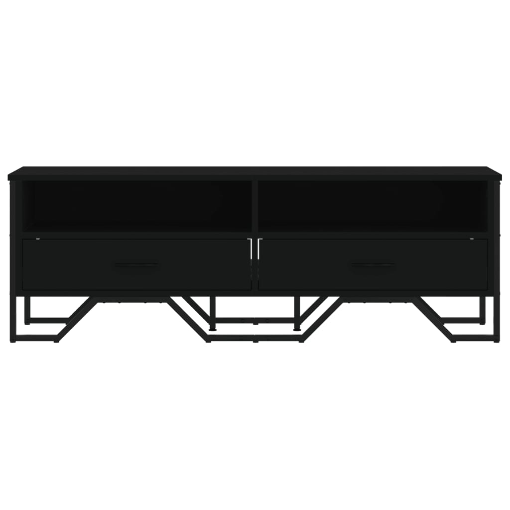 TV Cabinet Black 122x34x41 cm Engineered Wood