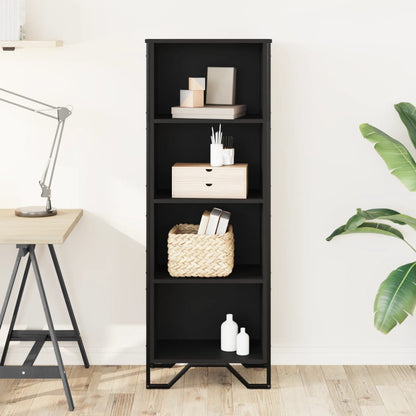 Bookcase Black 50x31x137.5 cm Engineered Wood