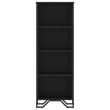 Bookcase Black 50x31x137.5 cm Engineered Wood