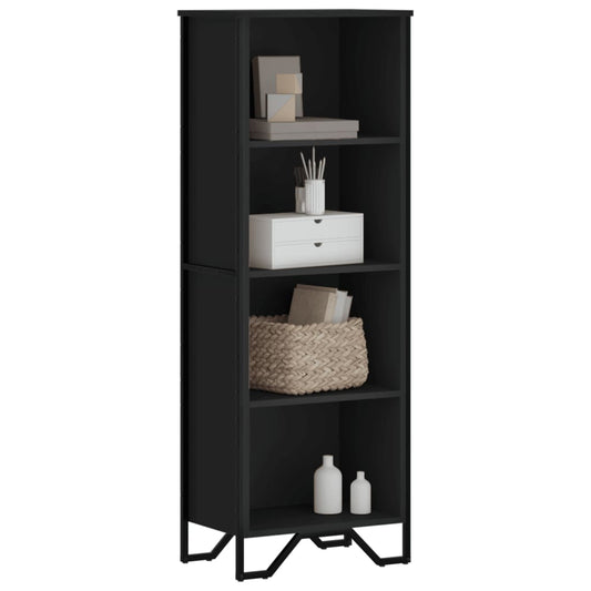 Bookcase Black 50x31x137.5 cm Engineered Wood