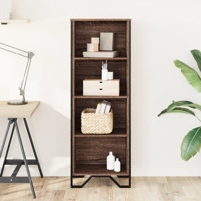 Bookcase Brown Oak 50x31x137.5 cm Engineered Wood