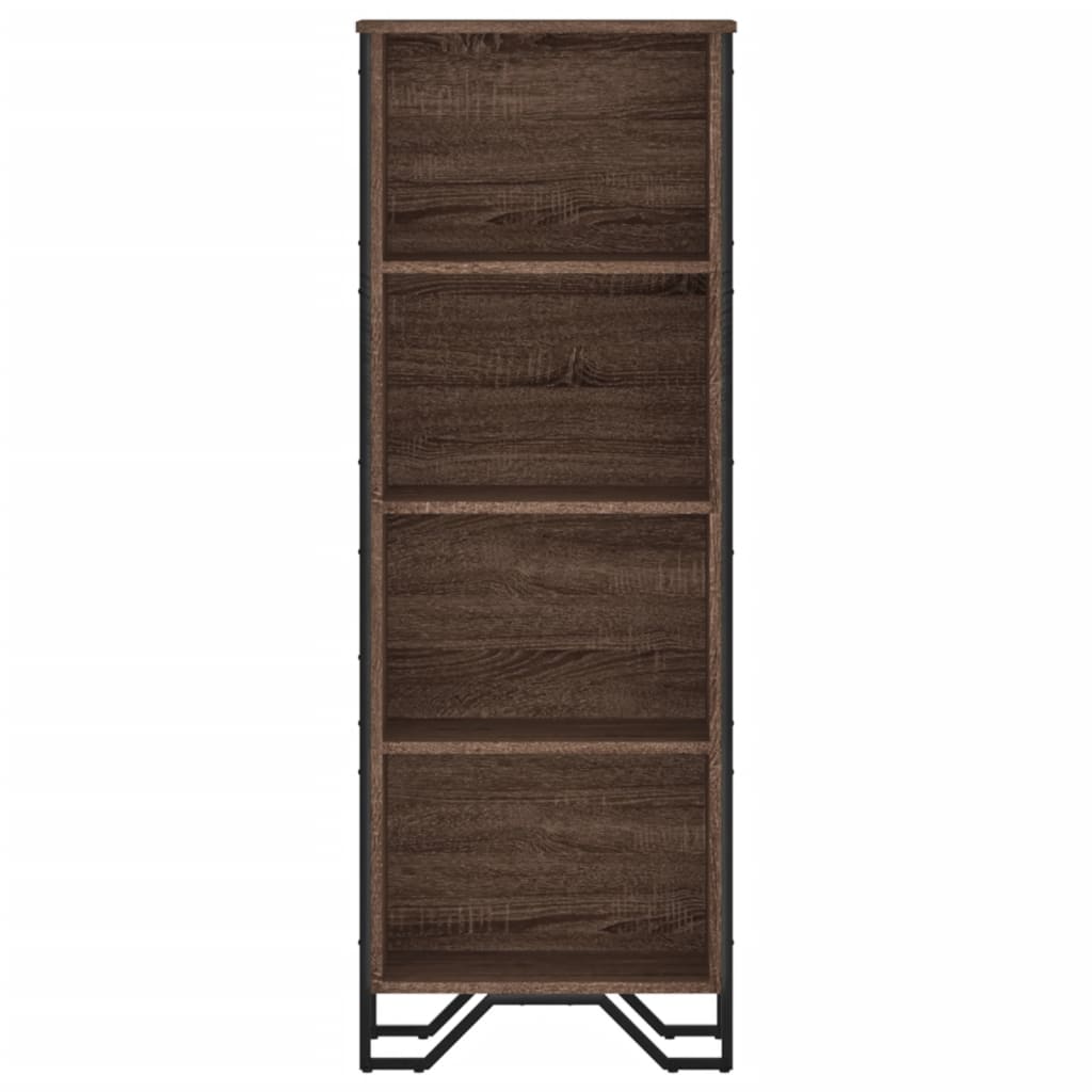 Bookcase Brown Oak 50x31x137.5 cm Engineered Wood