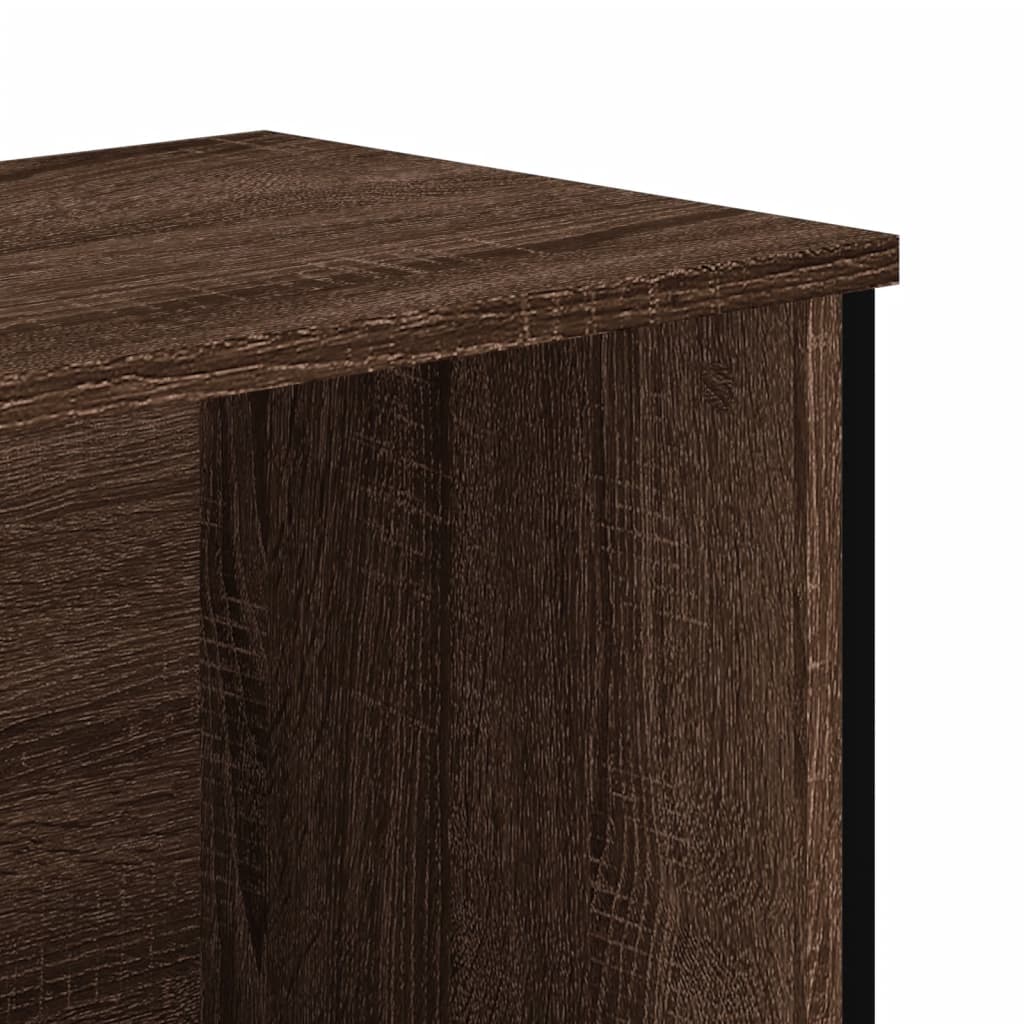 Bookcase Brown Oak 50x31x137.5 cm Engineered Wood