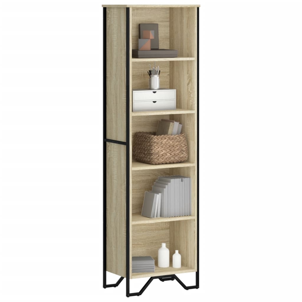 Bookcase Sonoma Oak 50x31x169 cm Engineered Wood