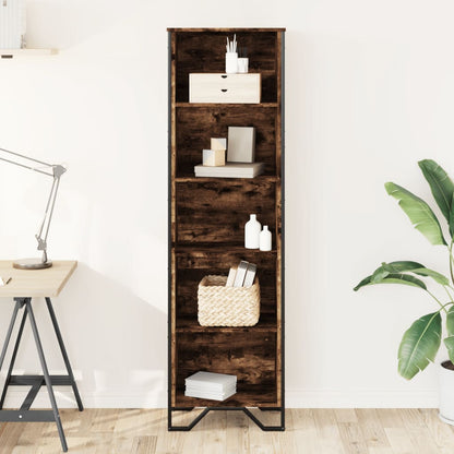 Bookcase Smoked Oak 50x31x169 cm Engineered Wood