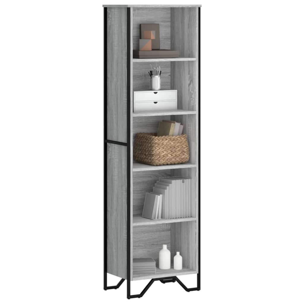 Bookcase Grey Sonoma 50x31x169 cm Engineered Wood