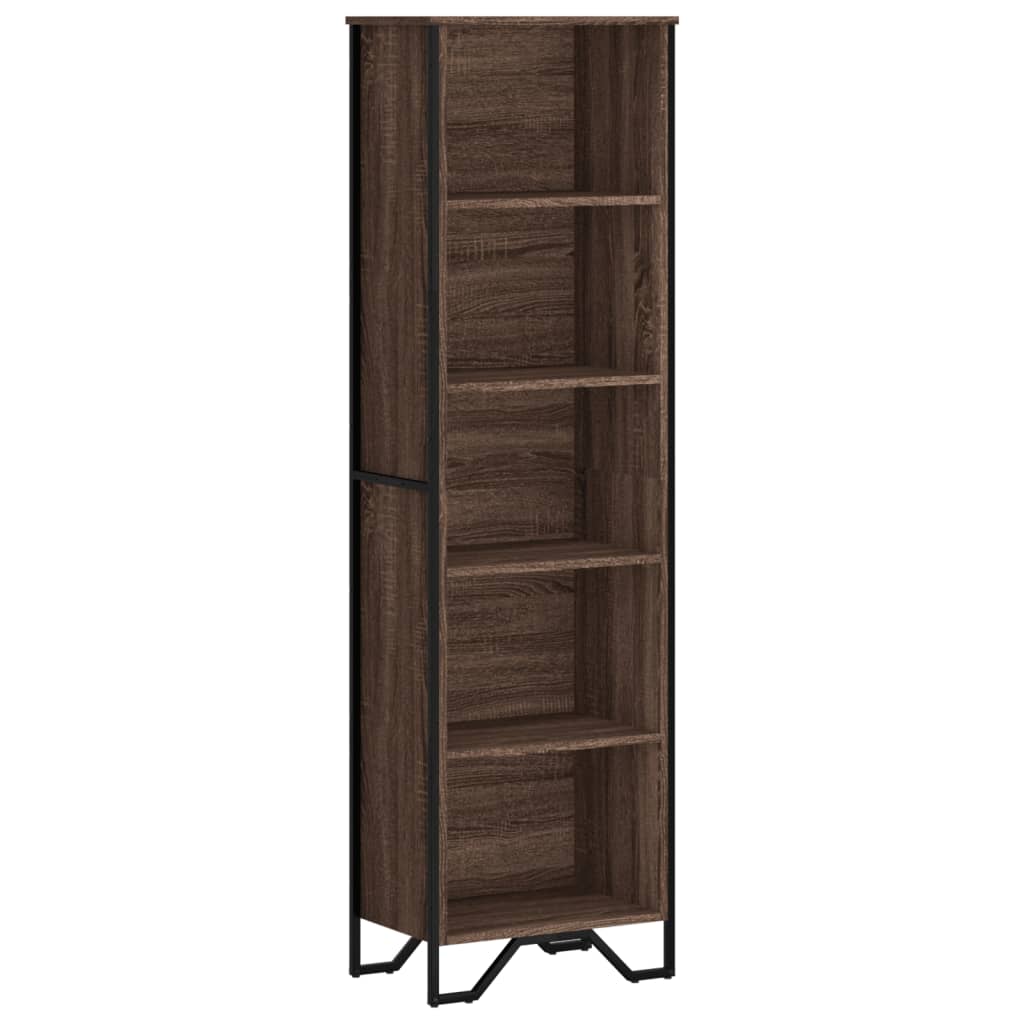 Bookcase Brown Oak 50x31x169 cm Engineered Wood