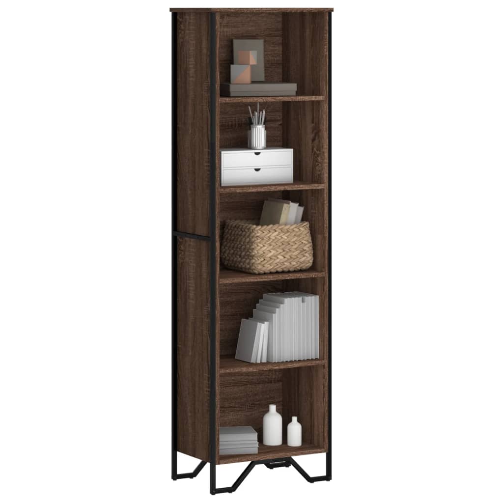 Bookcase Brown Oak 50x31x169 cm Engineered Wood