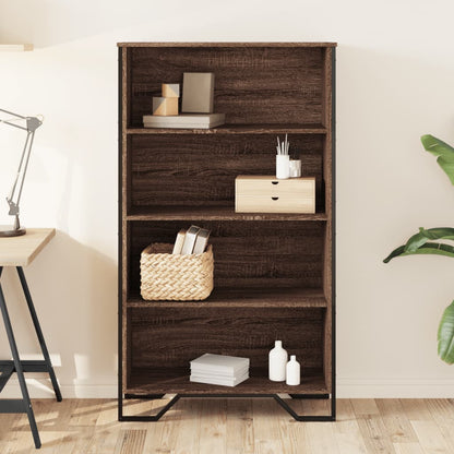 Bookcase Brown Oak 80x31x137.5 cm Engineered Wood