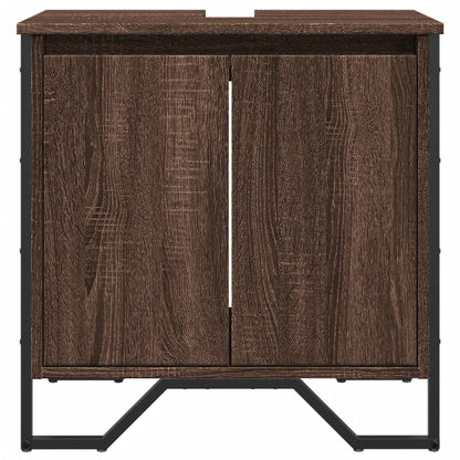 Bathroom Sink Cabinet Brown Oak 60x35x60 cm Engineered Wood