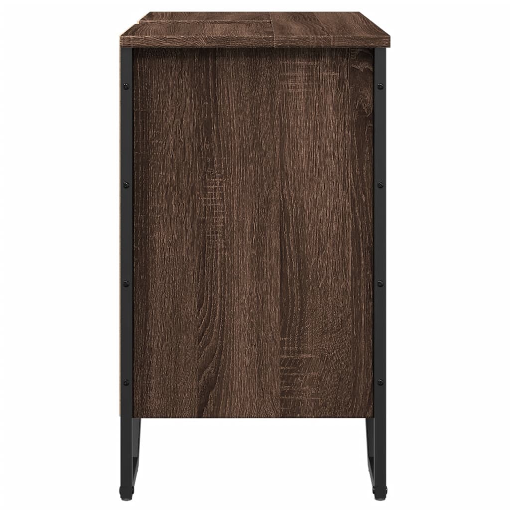 Bathroom Sink Cabinet Brown Oak 60x35x60 cm Engineered Wood