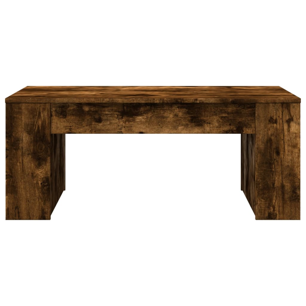 Coffee Table Smoked Oak 102x55x42 cm Engineered Wood