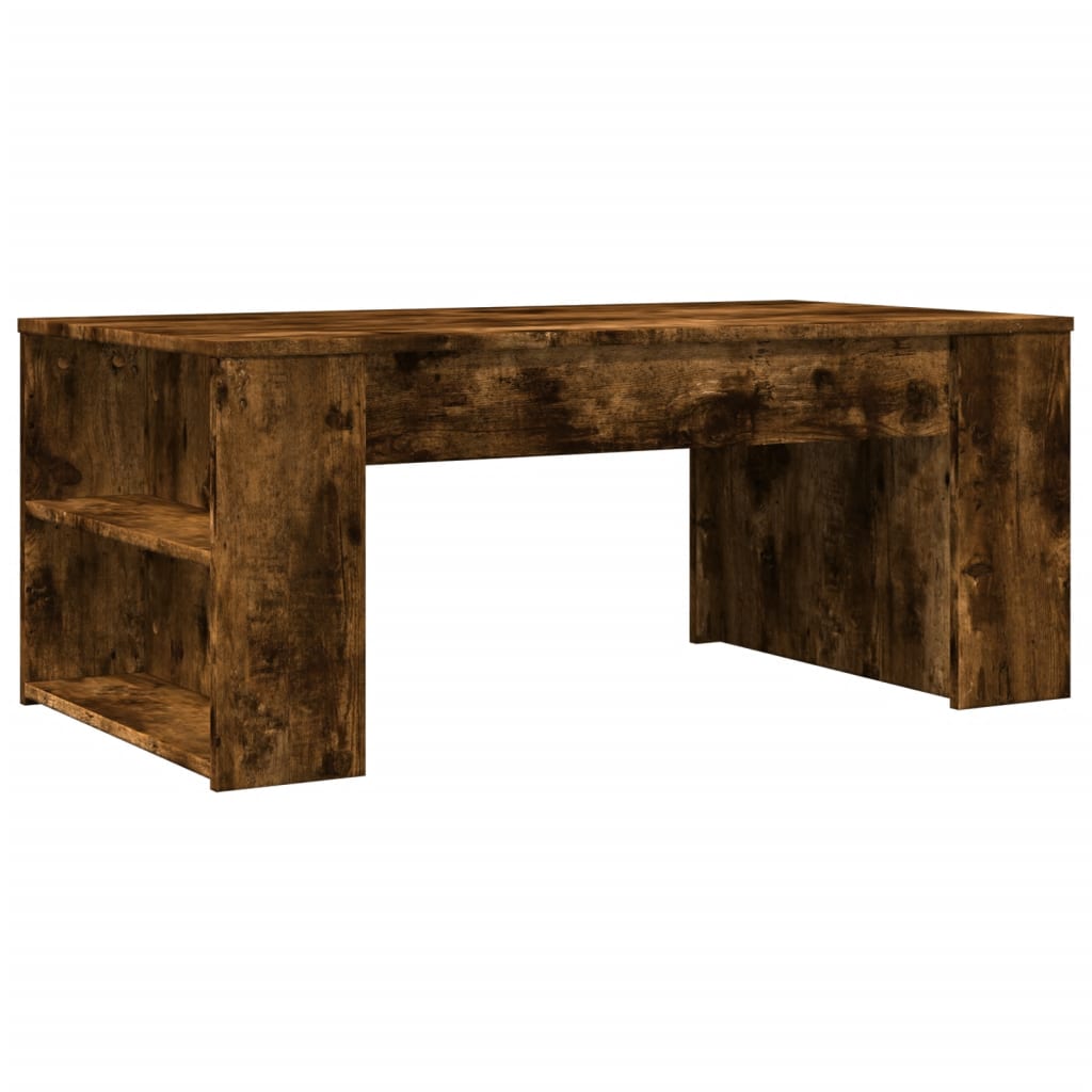 Coffee Table Smoked Oak 102x55x42 cm Engineered Wood