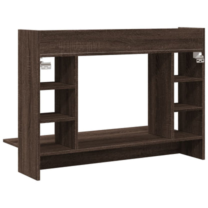 Wall-Mounted Desk Brown Oak 105x48x75 cm Engineered Wood