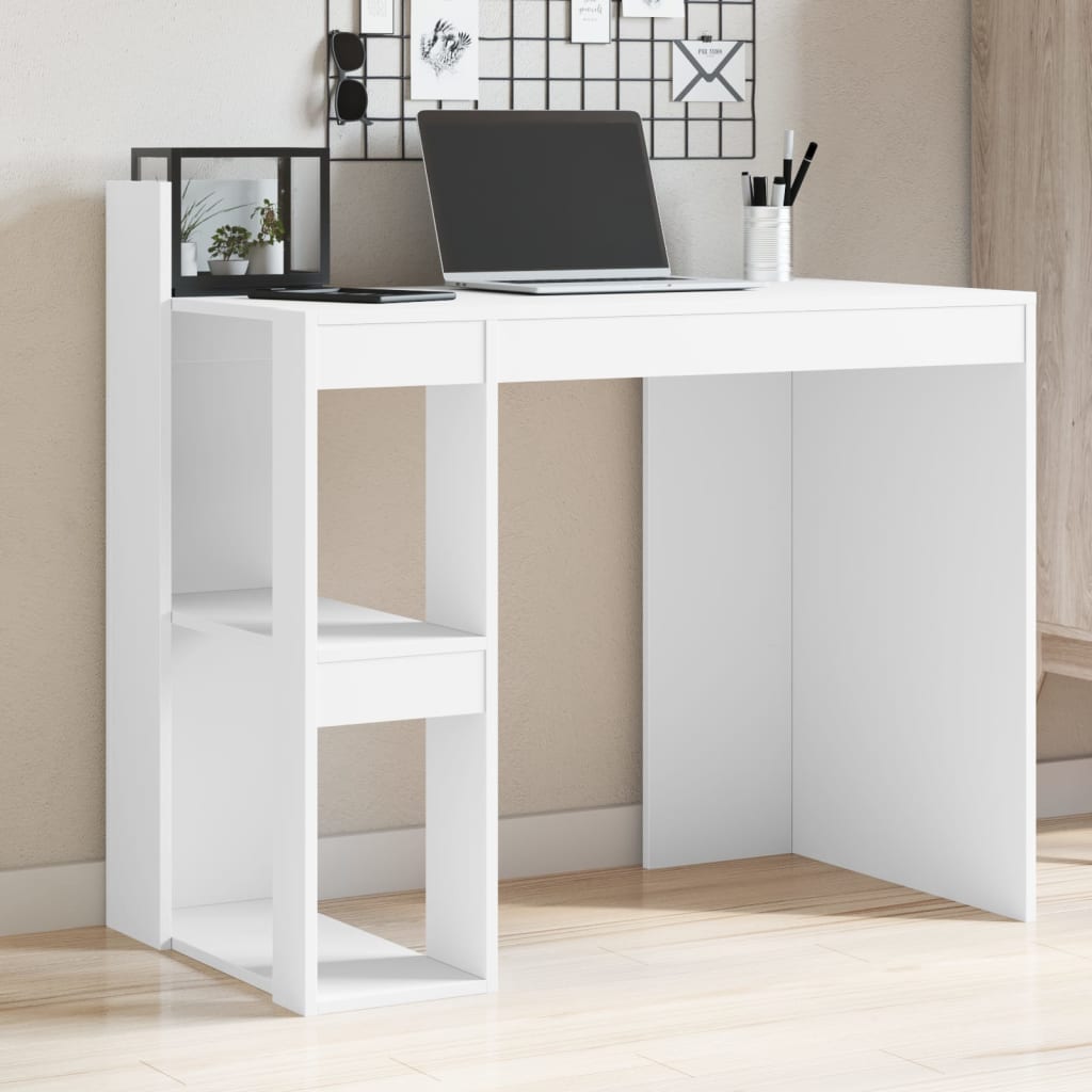 Office Desk White 103.5x56.5x94 cm Engineered Wood