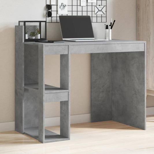 Office Desk Concrete Grey 103.5x56.5x94 cm Engineered Wood