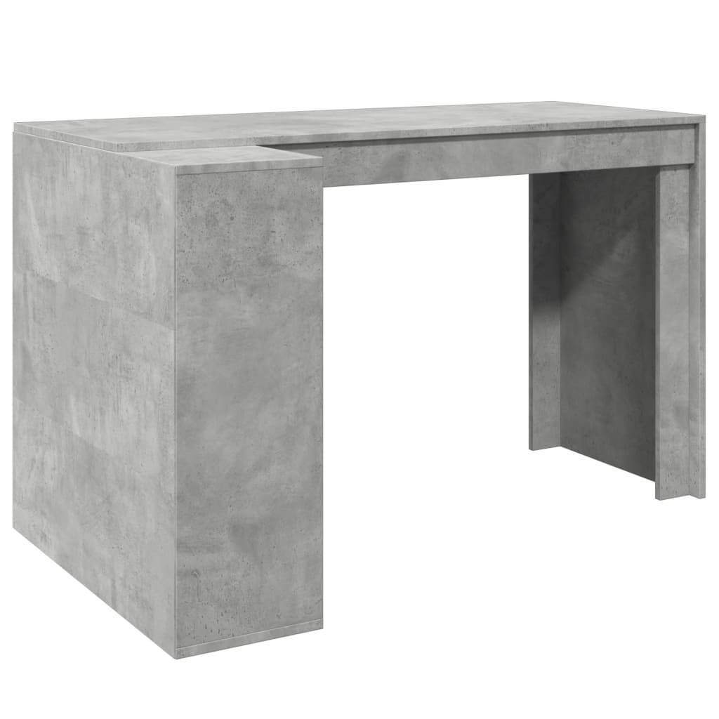 Office Desk Concrete Grey 123.5x73.5x75 cm Engineered Wood