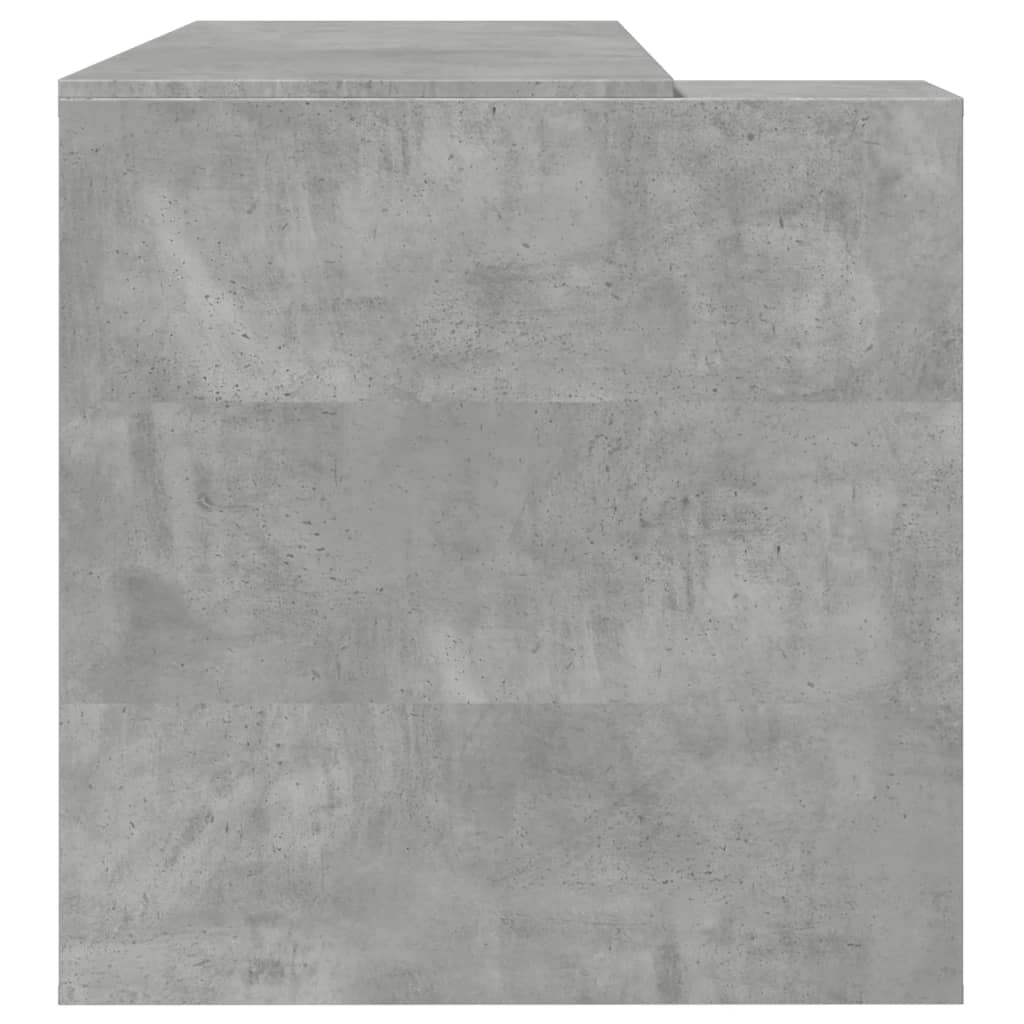 Office Desk Concrete Grey 123.5x73.5x75 cm Engineered Wood