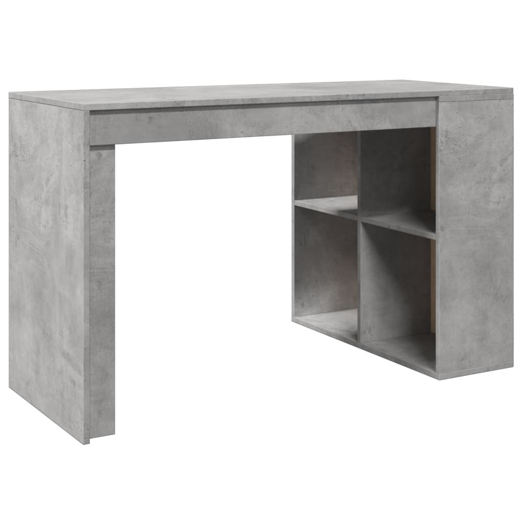 Office Desk Concrete Grey 123.5x73.5x75 cm Engineered Wood