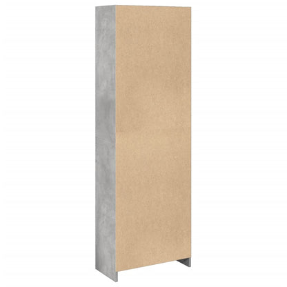 Bookcase Concrete Grey 57x28.5x174 cm Engineered Wood