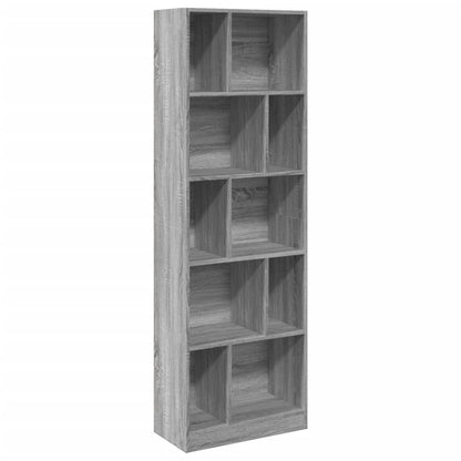 Bookcase Grey Sonoma 57x28.5x174 cm Engineered Wood