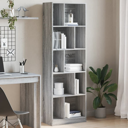 Bookcase Grey Sonoma 57x28.5x174 cm Engineered Wood