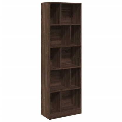 Bookcase Brown Oak 57x28.5x174 cm Engineered Wood