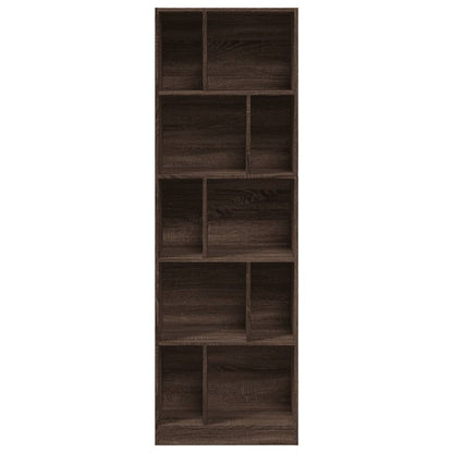 Bookcase Brown Oak 57x28.5x174 cm Engineered Wood