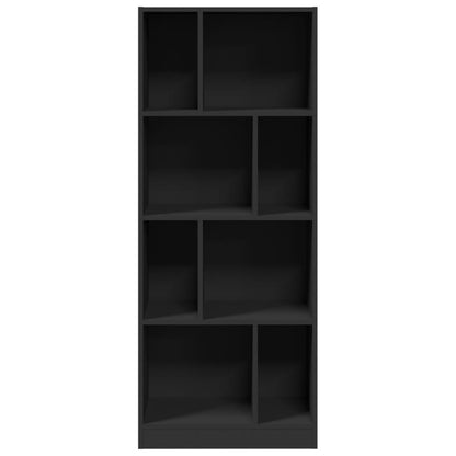 Bookcase Black 57x28.5x141 cm Engineered Wood