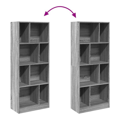 Bookcase Grey Sonoma 57x28.5x141 cm Engineered Wood