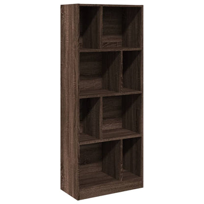 Bookcase Brown Oak 57x28.5x141 cm Engineered Wood