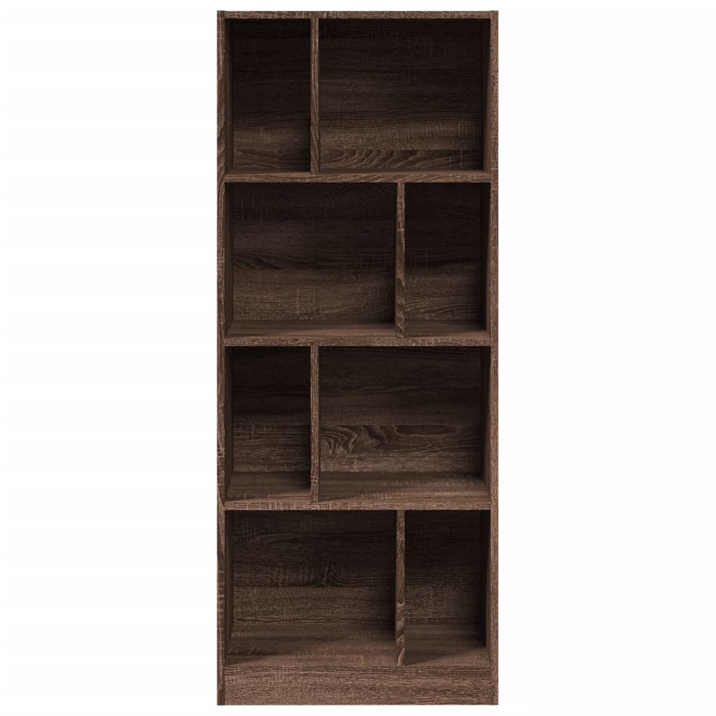 Bookcase Brown Oak 57x28.5x141 cm Engineered Wood