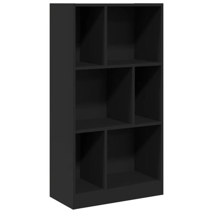 Bookcase Black 57x28.5x107.5 cm Engineered Wood