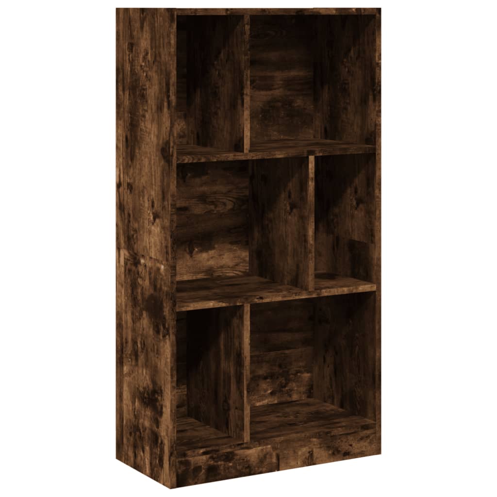 Bookcase Smoked Oak 57x28.5x107.5 cm Engineered Wood