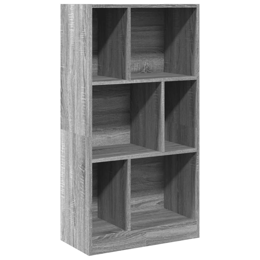 Bookcase Grey Sonoma 57x28.5x107.5 cm Engineered Wood