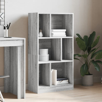 Bookcase Grey Sonoma 57x28.5x107.5 cm Engineered Wood