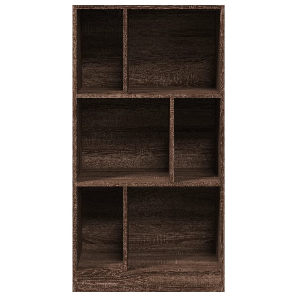 Bookcase Brown Oak 57x28.5x107.5 cm Engineered Wood