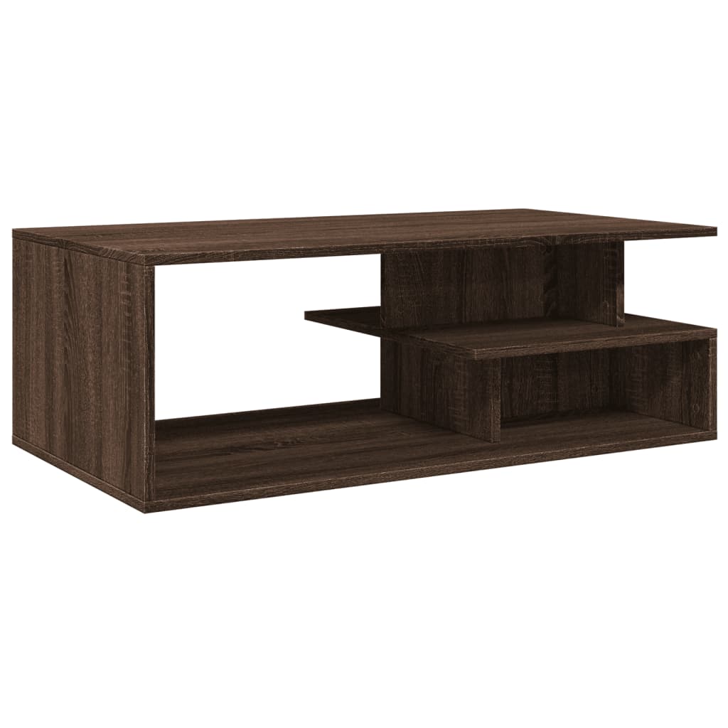 Coffee Table Brown Oak 102x55x35 cm Engineered Wood