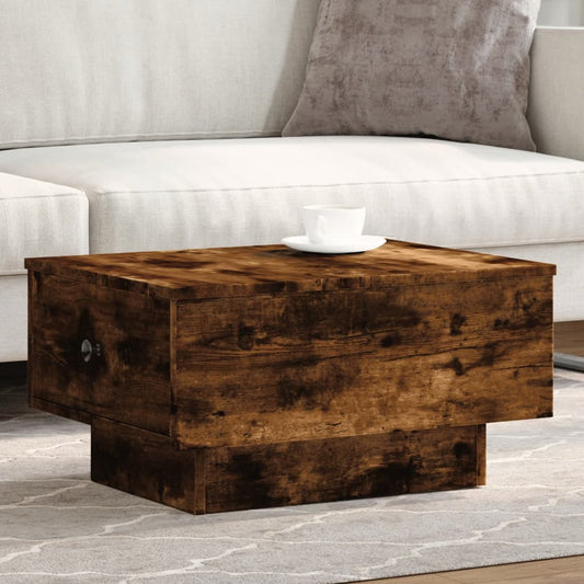 Coffee Table Smoked Oak 60x45x31 cm Engineered Wood