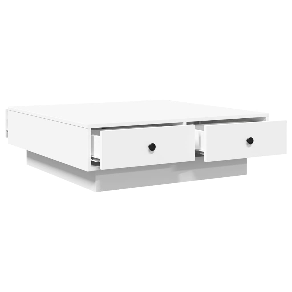 Coffee Table White 90x90x28 cm Engineered Wood