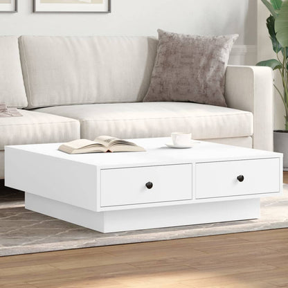 Coffee Table White 90x90x28 cm Engineered Wood