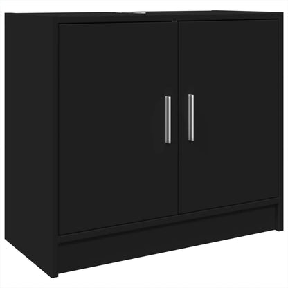 Sink Cabinet Black 63x29x55 cm Engineered Wood