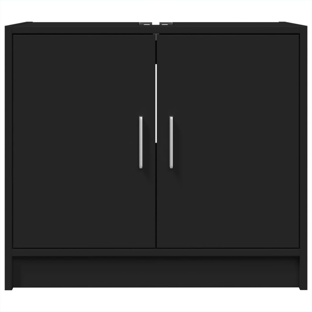 Sink Cabinet Black 63x29x55 cm Engineered Wood