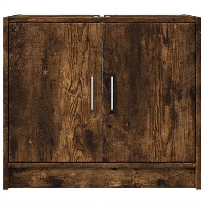 Sink Cabinet Smoked Oak 63x29x55 cm Engineered Wood