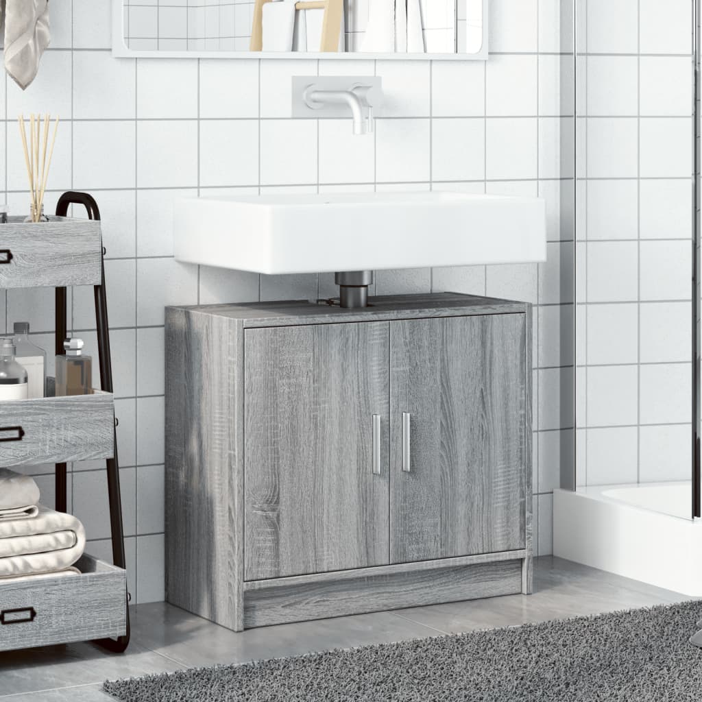 Sink Cabinet Grey Sonoma 63x29x55 cm Engineered Wood