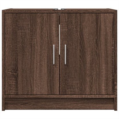 Sink Cabinet Brown Oak 63x29x55 cm Engineered Wood