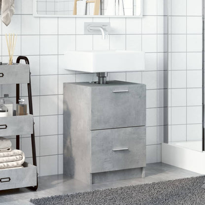 Sink Cabinet Concrete Grey 40x37x59 cm Engineered Wood