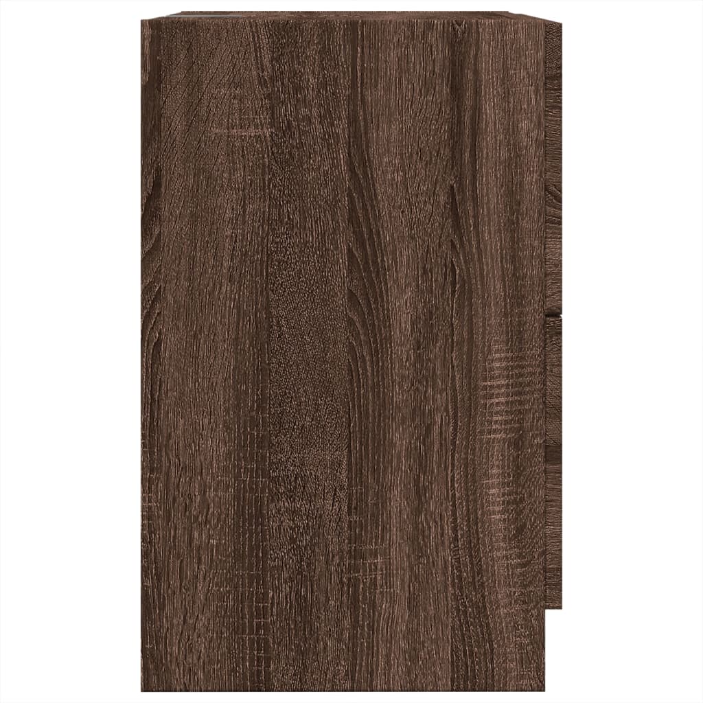 Sink Cabinet Brown Oak 40x37x59 cm Engineered Wood